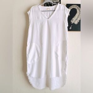 Cloth & Stone White high low dress Size Medium